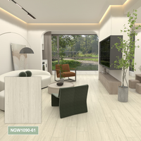 Revêtement de sol SPC rigide à l'aspect bois, résistant aux rayures, avec revêtement UV personnalisé OEM pour les centres commerciaux et les supermarchés