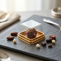 Boîte à gâteaux en plastique PET transparent écologique de haute qualité, 95 mm, 113x113x60 mm, avec couvercle, pour mini-pains, pâtisseries, biscuits, sushis, emballages alimentaires