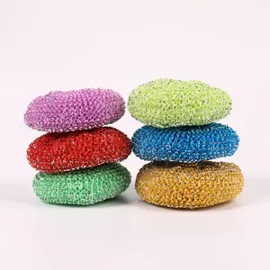 Nylon Material Mesh Scourer Küchen reinigungs ball Kunststoffs chwamm