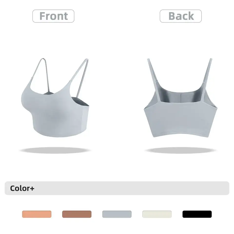 Sell Well New Type Thin Shoulder Sports Vest Sexy Running Yoga Women Push-up Bra Workout Crop Top