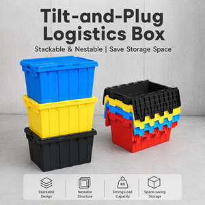 Conteneurs et bacs de stockage en plastique logistique multifonctionnels, empilables, robustes et durables de qualité supérieure Huidu - Product Image 3