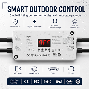 Controlador de Iluminación LED para Exteriores, Impermeable, Multiprotocolo <span class=keywords><strong>DMX</strong></span> DALI NFC, 4 Canales, Atenuador PWM RGBW 6A, Kit de Luces para Jardín y Festividades - Product Image 2