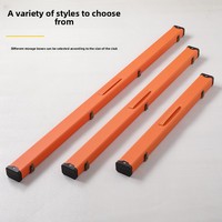 Étui de queue de billard 3/4 F98T7 à double compartiment, boîte monobloc pour queue à travers de la manche, finition cuir plastique-acier, support pour queue de billard