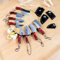 Mini kit de couteaux DIY, lame en acier, manche en bois, petite étui en cuir, aventures en plein air, personnalisable, OEM, couteau multifonctionnel individuel