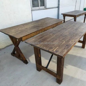 Mesa de comedor rústica de madera para restaurantes grandes de <span class=keywords><strong>estilo</strong></span> europeo moderno - Product Image 5