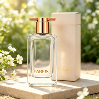 Flacon de parfum pour homme personnalisé, noir, luxe, 50 ml, flacon en verre vide pour parfum, emballage avec boîte