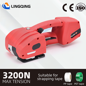 Reggiatrice Cordless K2 Nuova Generazione, Alimentata a Batteria al Litio 14.4V, Strumento per Imballaggio con Nastro PP PET a Fusione a Caldo per Fabbriche - Product Image 1