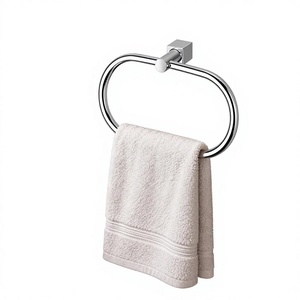 Support mural moderne pour serviette en acier inoxydable, porte-serviette fixe à barre unique, accessoire de salle de bain - Product Image 6