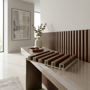 Panel de Pared Acanalado para Entrada, Revestimiento Decorativo de Listones Verticales para Entrada de Apartamento de Lujo - Product Image 1