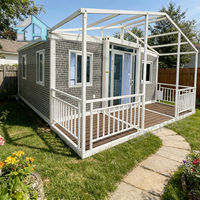 Maison conteneur modulaire préfabriquée extensible certifiée SAA de 20 pieds, 2 chambres, pliable, mobile, pour jardin, permanente