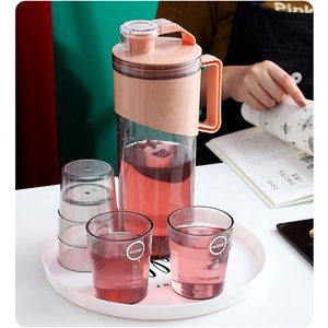 Ấm Đun Nước Có Vòi Chống Tràn Bình Nước Nửa Gallon Với Bộ Tách Trà Để Uống Nước Trái Cây Bình Lọc Nước Bằng Nhựa & Chai - Product Image 3