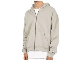 Sweat-shirt à capuche zippé oversize pour hommes, en coton épais 460g, coupe décontractée, personnalisable avec logo, vente en gros