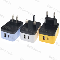 Adaptateur d'alimentation universel à découpage multifonction tout en un prise de charge Uk Us Eu avec ports de chargeur Usb c