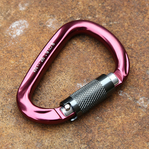 Mosquetón de Aluminio en Forma de D para Escalada en Exteriores, Gancho de Seguridad con Bloqueo de 30KN - Product Image 2