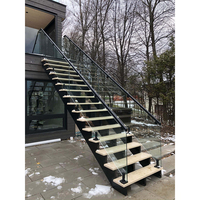 Escalier extérieur moderne personnalisé extérieur en métal et en acier