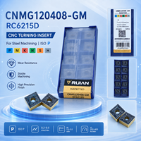 RUIAN OEM ODM Plaquettes de tournage CNC carrées en carbure CVD, outils de coupe pour tour à haute résistance à l'usure, pour pièces en acier CNMG120408-GM