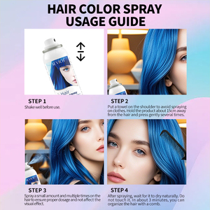 Thuốc nhuộm tóc phun thiết kế mới của bạn biểu tượng tùy chỉnh ammonic miễn phí thuốc nhuộm tóc tạm thời phun màu tóc - Product Image 6