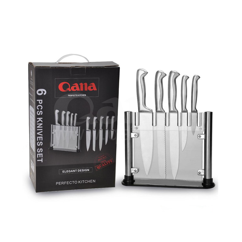 Elegant design kitchen knives set 6PCS knife chef kitchen set stainless steel homeware knives set for sale