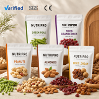 Sachet souple personnalisé imprimé, écologique, refermable avec fermeture éclair, de qualité alimentaire, recyclable, pour snacks et fruits secs