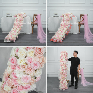 Luxury Waterfall Flowers Customized Pink Wedding Flower Arrangement Artificial Sofa Flower Garland for Wedding Decoration - Product Image 3