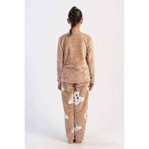 Conjunto de Pijama de Manga Larga para Niñas, 100% Algodón Orgánico, con Bolsillos Ovalados y Cuello Suave, para Otoño, Primavera e Invierno (7-8/13-14) - Product Image 1