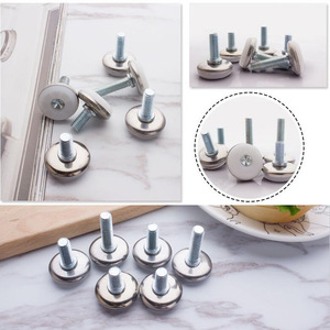 White Stainless Steel <b>Adjustable</b> Furniture Feet M6 M8 15 20 25 30mm For <b>Table</b> Chair Cabinet - Product Image 4