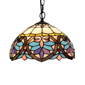 LongHuiJing 16 \ "lampada a sospensione a forma di farfalla stile <span class=keywords><strong>Tiffany</strong></span> paralume in vetro colorato artigianale Design mediterraneo per l'illuminazione della stanza - Product Image 5