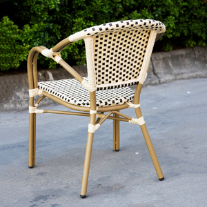 Mesas y Sillas de Comedor de Ratán Estilo Francés para Restaurantes y Cafeterías. Tienda. Conjunto de Muebles de Jardín - Product Image 3