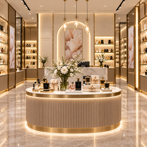Vitrine d'exposition de parfums sur mesure avec éclairage LED pour boutique de parfums de luxe - Product Image 2