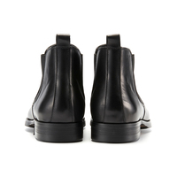 Chelsea Boot kulit sapi asli Vintage pria, sepatu Ankle kelas atas kulit sapi nyaman kantor Formal