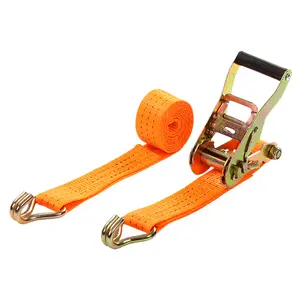 SUOLI professional supplier 35mm 38mm 3T polyester webbing cargo lashing ratchet tie down strap with j hook