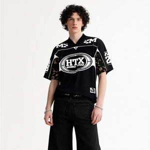 Custom Vintage Light Football Jerseys Men's Summer V-neck Wear Style Club Sports Rugby Hockey Jersey Embroidery Logo Cropped - Product Image 2