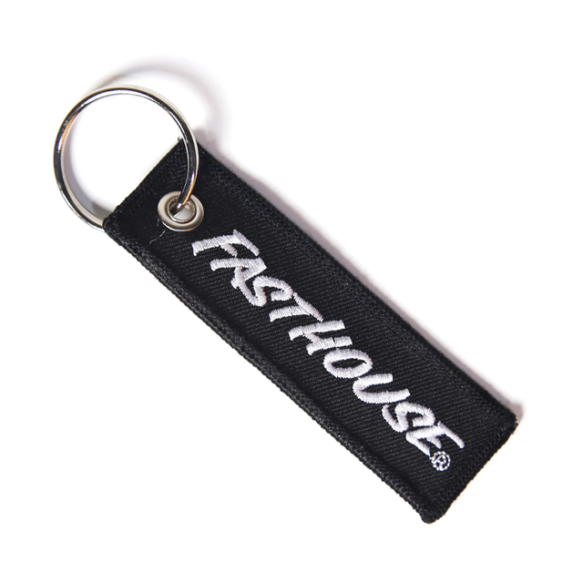 Promotional Gift Fabric Keychain with Key Ring Embroidered Double-sided Key Chain Custom Embroidery Keychain