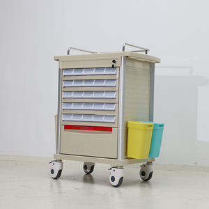 EM-ET110 plastique de haute qualité médecine soins infirmiers <span class=keywords><strong>ABS</strong></span> d'urgence 6 tiroirs médicaments chariot chariot à médicaments - Product Image 4