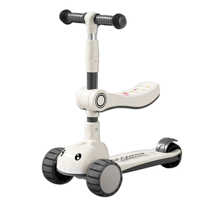 Nouveau modèle de trottinette <span class=keywords><strong>à</strong></span> 3 roues réglable en hauteur pour enfants avec siège, dotée de roues en PU lumineuses et d'une plateforme repose-pieds - Product Image 3