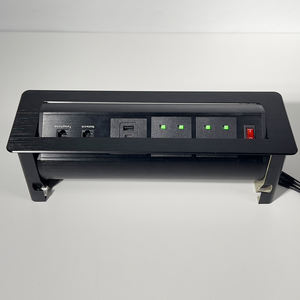 <span class=keywords><strong>Prise</strong></span> de courant multi-prises rotative à bascule manuelle montée sur le dessus de la table, en aluminium, pour bureau, conférence - Product Image 1