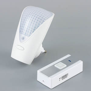 ปลั๊กอินไร้สาย AC มีเสียงกริ่งประตูไฟกระพริบไฟกลางคืนกริ่งประตูสำหรับคนหูหนวกได้ยินเสียงกริ่งประตู - Product Image 2