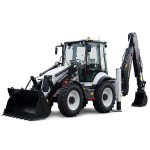 Mini-chargeuse sur pneus HMK 62T, chargeuse sur pneus diesel, équipement agricole et de construction, moteur Kubota EPA, composants Parker, noir - Product Image 1