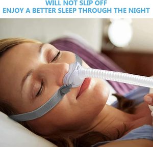 Bandeau <span class=keywords><strong>pour</strong></span> <span class=keywords><strong>appareil</strong></span> CPAP compatible avec le <span class=keywords><strong>masque</strong></span> <span class=keywords><strong>ResMed</strong></span> AirFit P10 - Couleur gris/bleu, qualité médicale - Product Image 6
