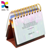 Calendrier de bureau personnalisé de petite taille avec citations inspirantes quotidiennes sur 365 jours, reliure spirale