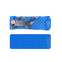 Matelas pneumatique gonflable portable et imperméable pour la randonnée et le camping avec oreillers, couverture de pique-nique pliable