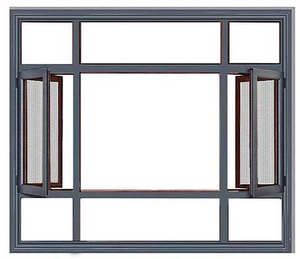 Ventanas abatibles de aleación de aluminio con doble acristalamiento modernas personalizadas KT Ventanas y puertas <span class=keywords><strong>Ropo</strong></span> de vidrio con rotura térmica horizontal - Product Image 1