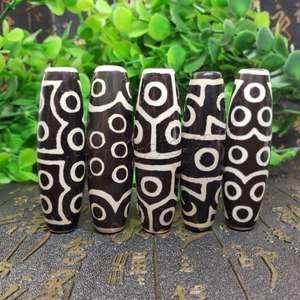 Perline naturali di agata tibetana Dzi ventuno nove occhi gioielli con perline sfuso fai da te 70mm 5 pz/pacco 1470134 - Product Image 2