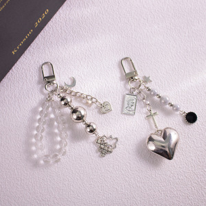 Portachiavi in Metallo <span class=keywords><strong>Argento</strong></span> di Alta Qualità alla Moda per Chiavi dell'Auto e Borse - Product Image 1