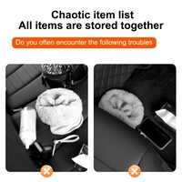 Boîte de rangement pour siège arrière de voiture en cuir artificiel à 3 compartiments, support de téléphone, boîte à mouchoirs anti-usure pour véhicule