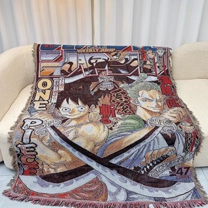Custom Multi-functional Sofa Jacquard Office Nap Japan 160*130cm Woven Camping Anime Cotton Thread <strong>Picnic</strong> Tapestry <strong>Blanket</strong> - Product Image 1
