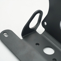 Fabrication de tôle d'acier inoxydable personnalisée Pièces de poinçonnage en aluminium revêtues de poudre noire Estampage de métal