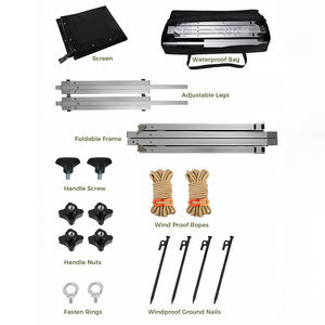 شاشات عرض محمولة للاستخدام الداخلي والخارجي مع حامل، بنسبة عرض إلى ارتفاع 16:9 عالي الدقة/16:10 عريض/4:<span class=keywords><strong>3</strong></span>، مقاس 92-200 بوصة، للعرض الأمامي/الخلفي، سريعة الطي - Product Image 6