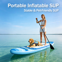 Planche de SUP gonflable tout usage 11ft 335cm, construction durable en Stitch + PVC + EVA, avec ailerons, pompe et kit de réparation pour la mer