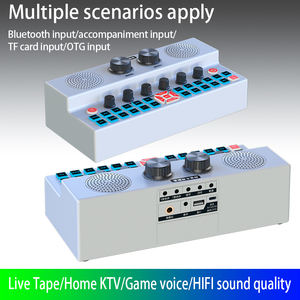 SY7-Mezclador de tarjeta de sonido PARA Karaoke, mezclador profesional de voz con altavoz BT, micrófono de Podcast, mezclador de tarjeta de sonido - Product Image 2